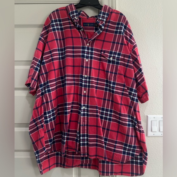 Ralph Lauren Red and Blue Plaid Casual Shirt Size 3XB EUC - Picture 1 of 3